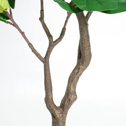6FT Artificial Fiddle Leaf Fig Tree With Decorative White Pot, Faux Indoor Plant for Home Office Living Room Corner Decoration, 1pc/set image 10