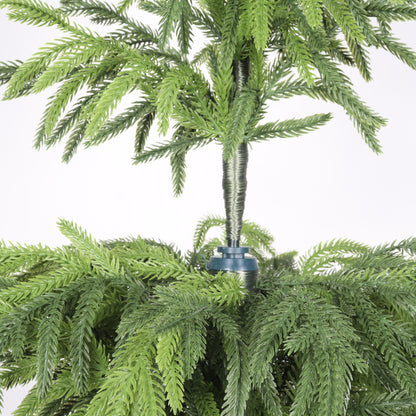 5' Artificial Real Touch Pine Tree in Black Plastic Pot, 2pc/set image 11