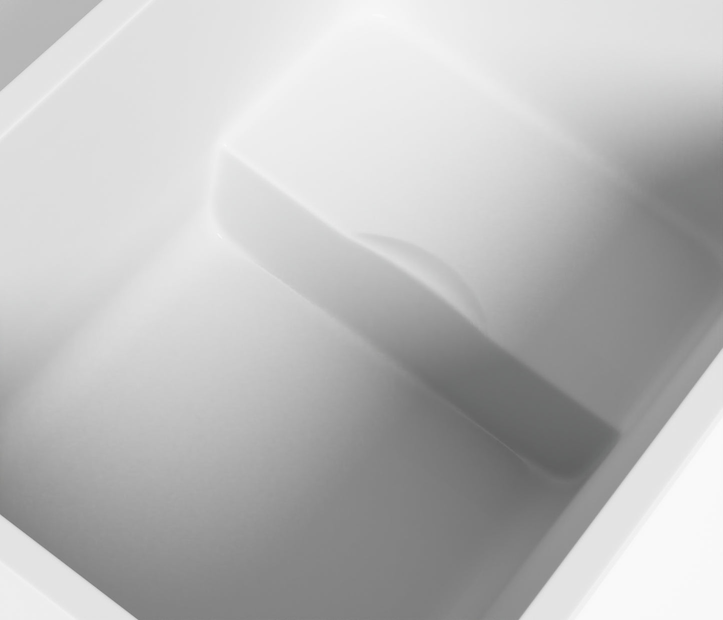 47" Acrylic Freestanding Bathtub with seat: Spacious rectangle Shape, Gloss White Finish, Chrome Overflow & Pop-Up Drain CUPC Certificate image 9