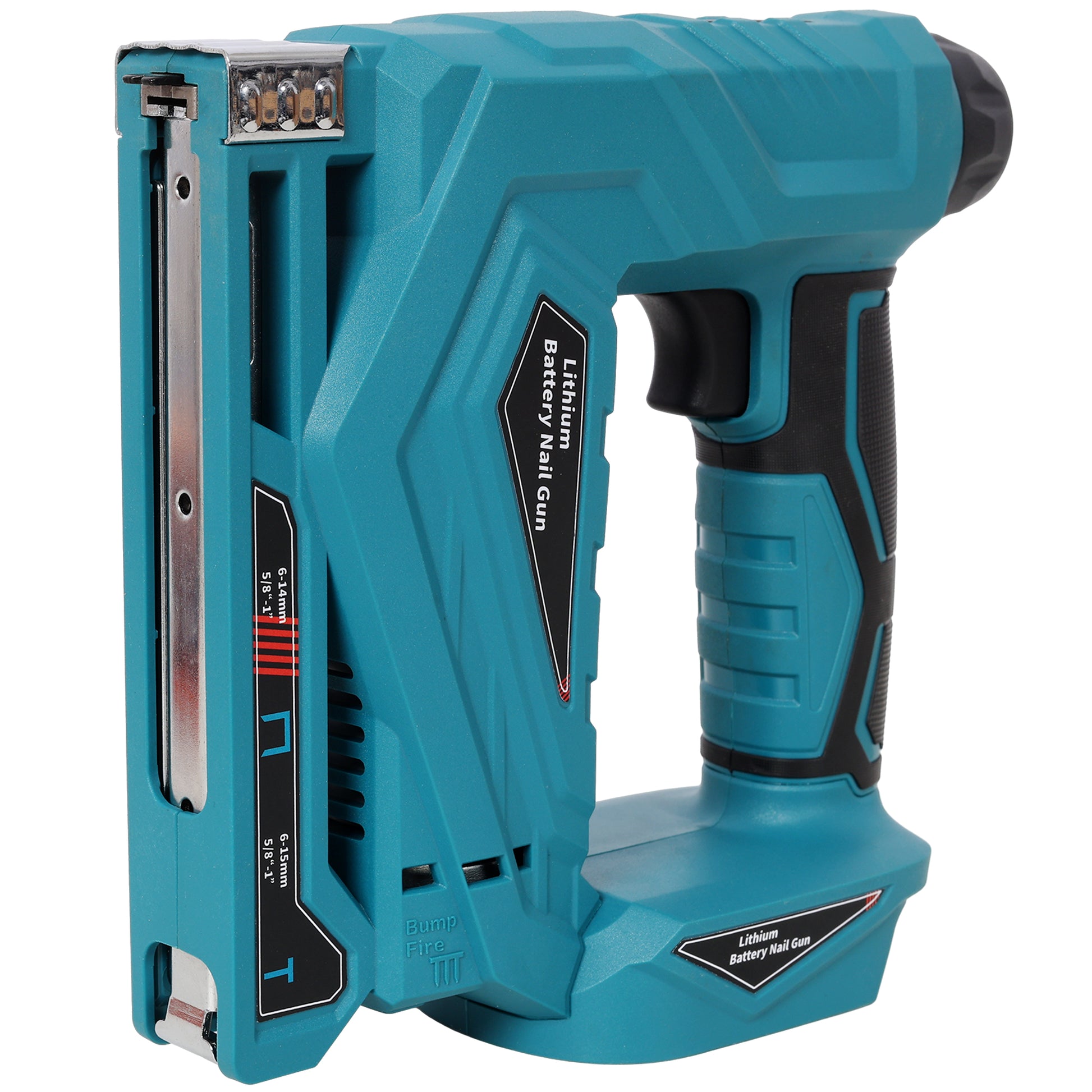 2-in-1 Cordless Brad Nailer & Narrow Crown Stapler, Compatible with Makita 20V MAX Battery, Battery Powered Nail Gun with Safety Lock, Professional Woodworking DIY Fastening Tool, Tool Only image 6