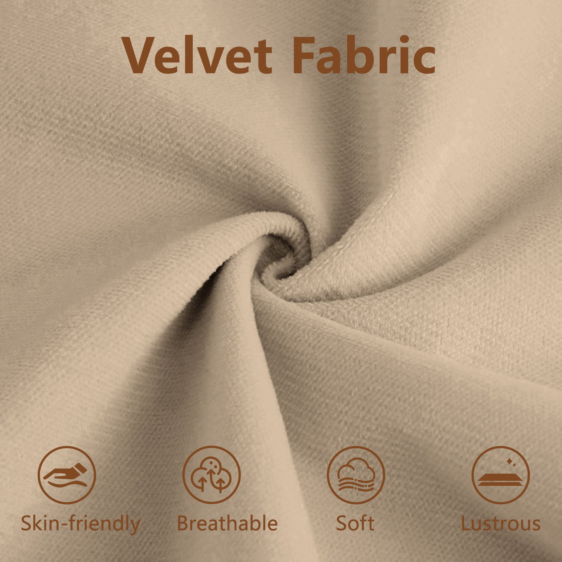 Over Size Modern Two-seater Sofa with Ottoman, Velvet 2-Seater with Round Bolster Armrests,With Waist Pillow and Throw Pillows, Reading Room, Loft and Bedroom,Camel image 4