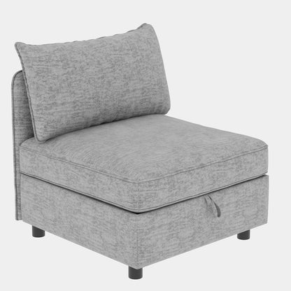 Modular Sectional Sofa, Convertible Sofa Seat With Storage, Sleeper Sectional Sofa Set, Fabric Flexible Modular Combinations for Living Room image 7