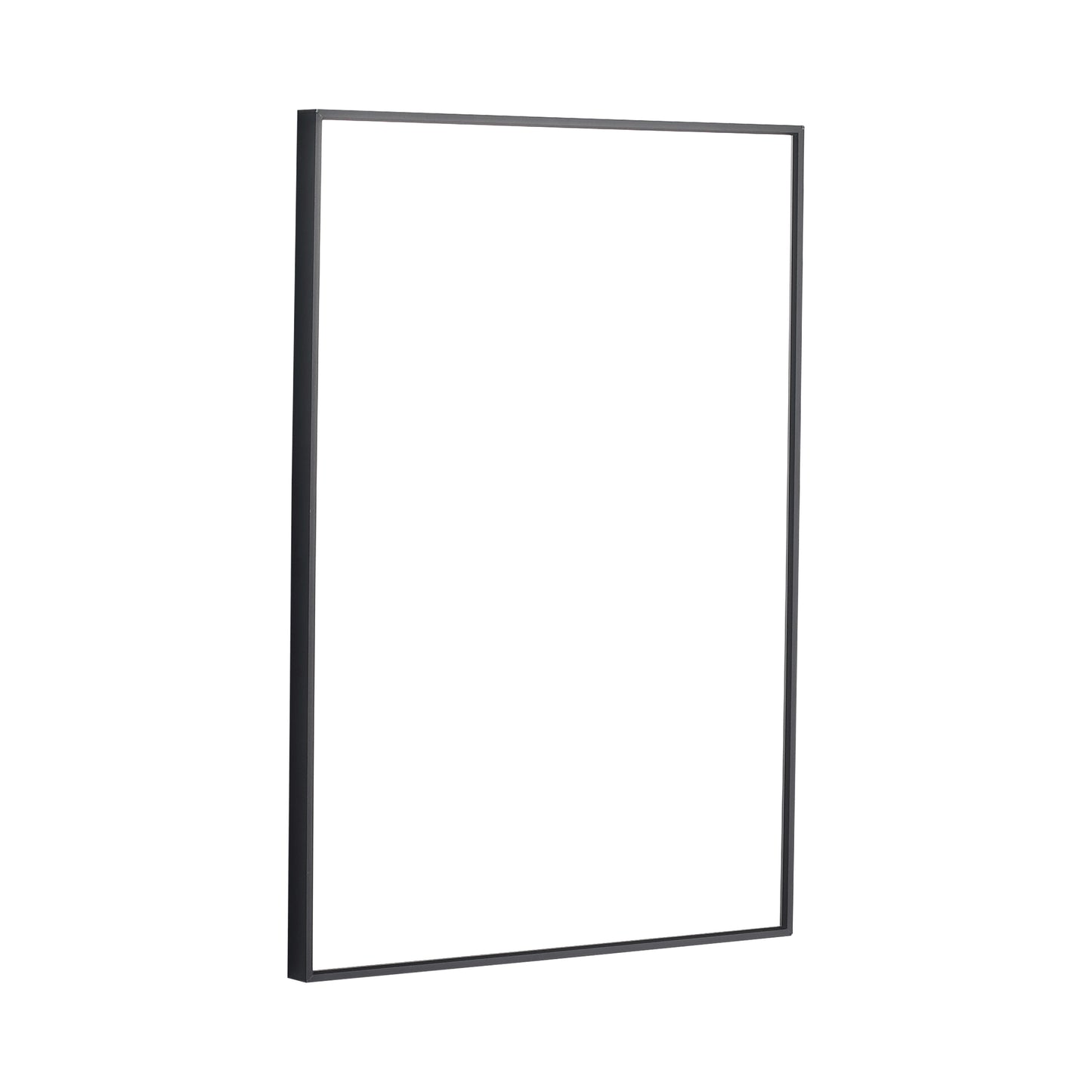 20'' Black Aluminum Frame Bathroom Mirror,Rectangular Wall Mounted Mirror image 9