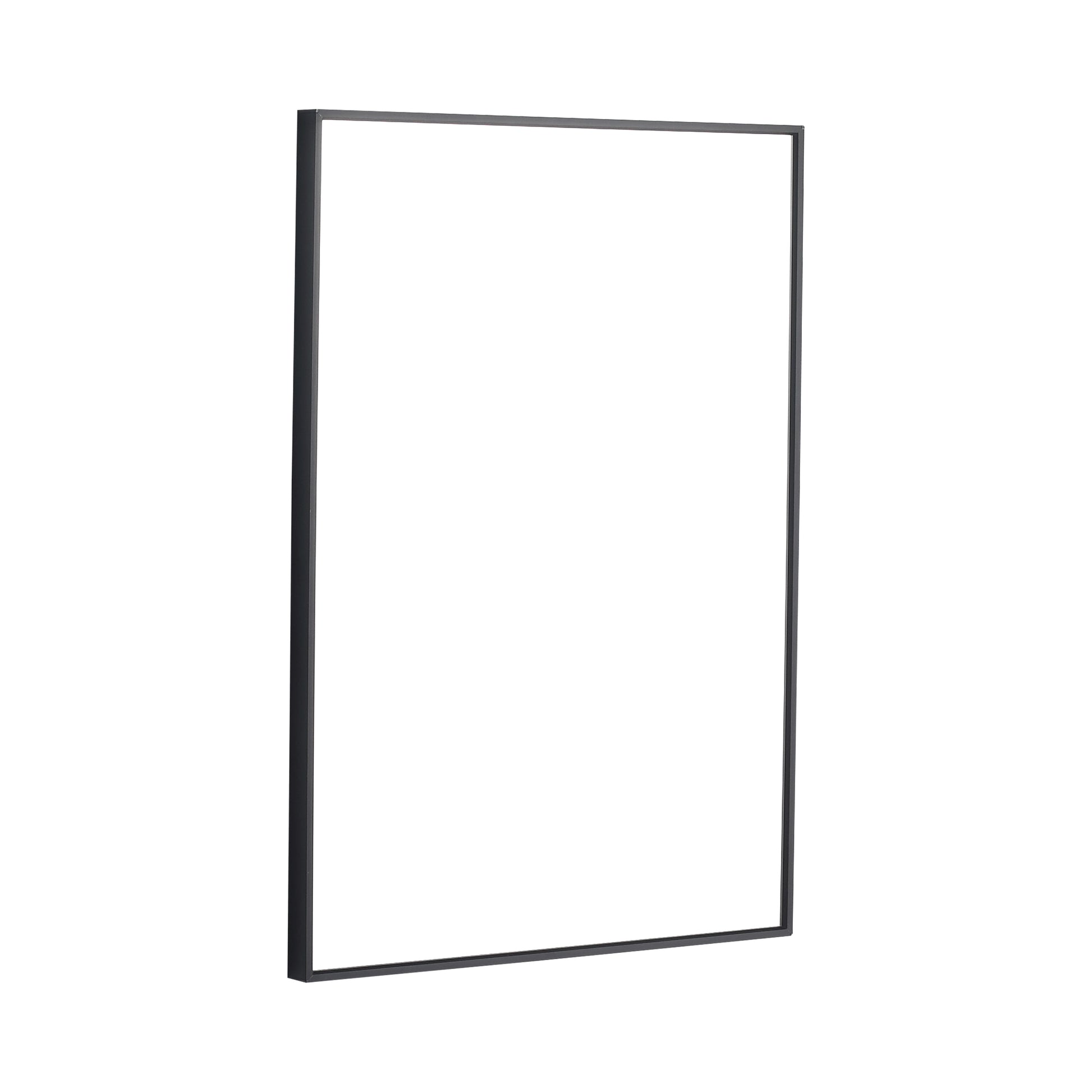 20'' Black Aluminum Frame Bathroom Mirror,Rectangular Wall Mounted Mirror image 9
