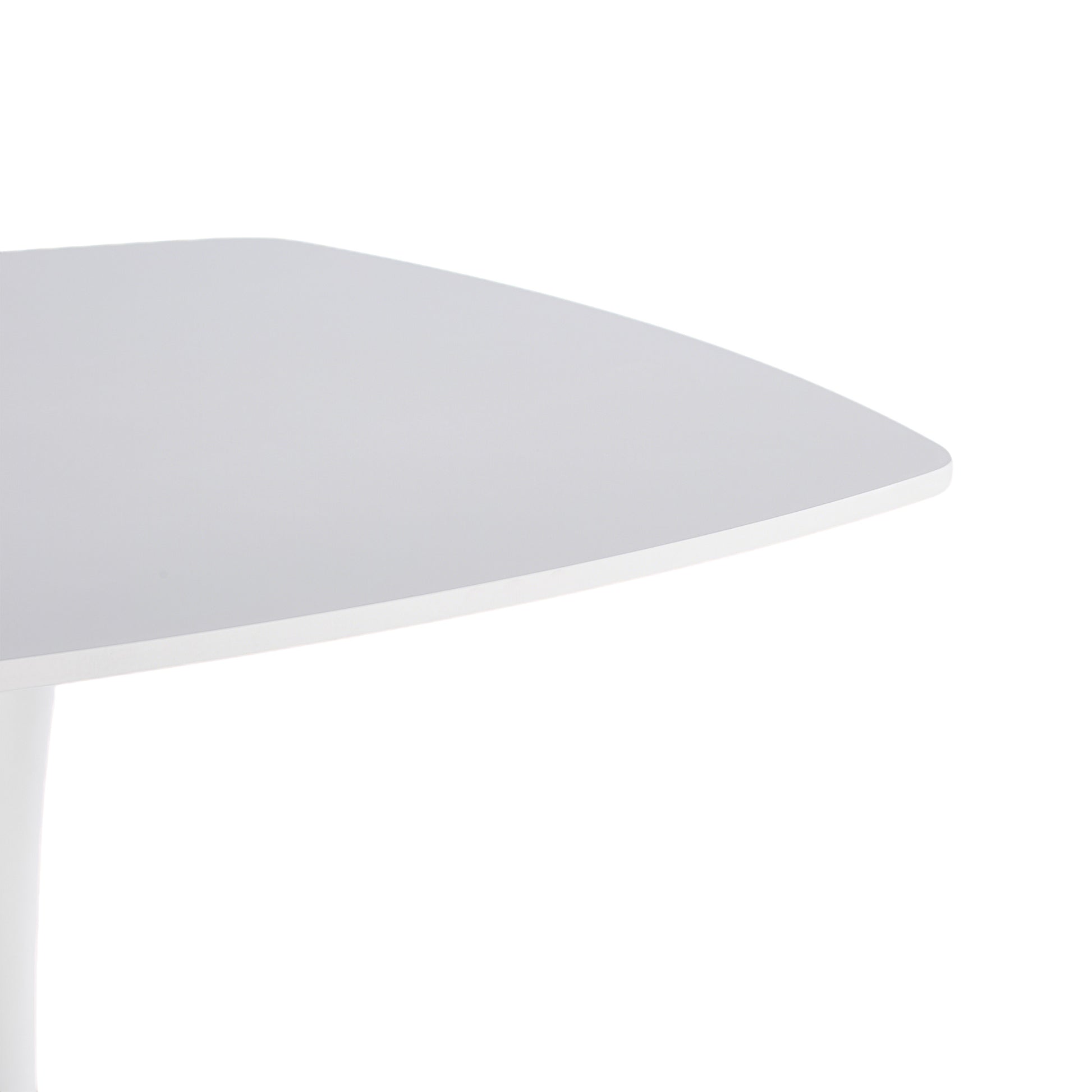 White Square Tulip Table for 2-3 Person, 24" Small Dining Table with Metal Pedestal Base, Modern Kitchen Table for Small Space, Apartment, Bistro, Cafe, Office & Living Room, Matte White MDF Top image 9