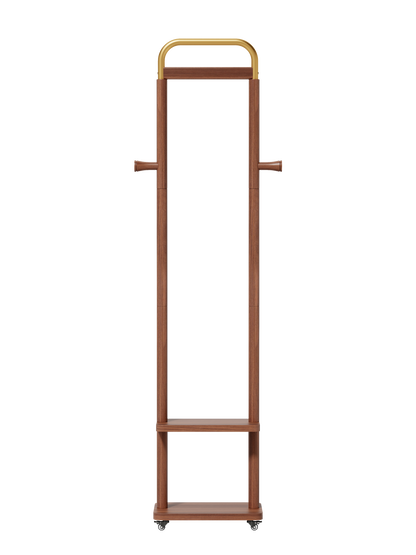 Coat Racks solid wood hanger 15.7* 11.8*71in Solid environmental protection easy to assemble beautiful can be placed in the bedroom/entrance/living room (Walnut) image 4
