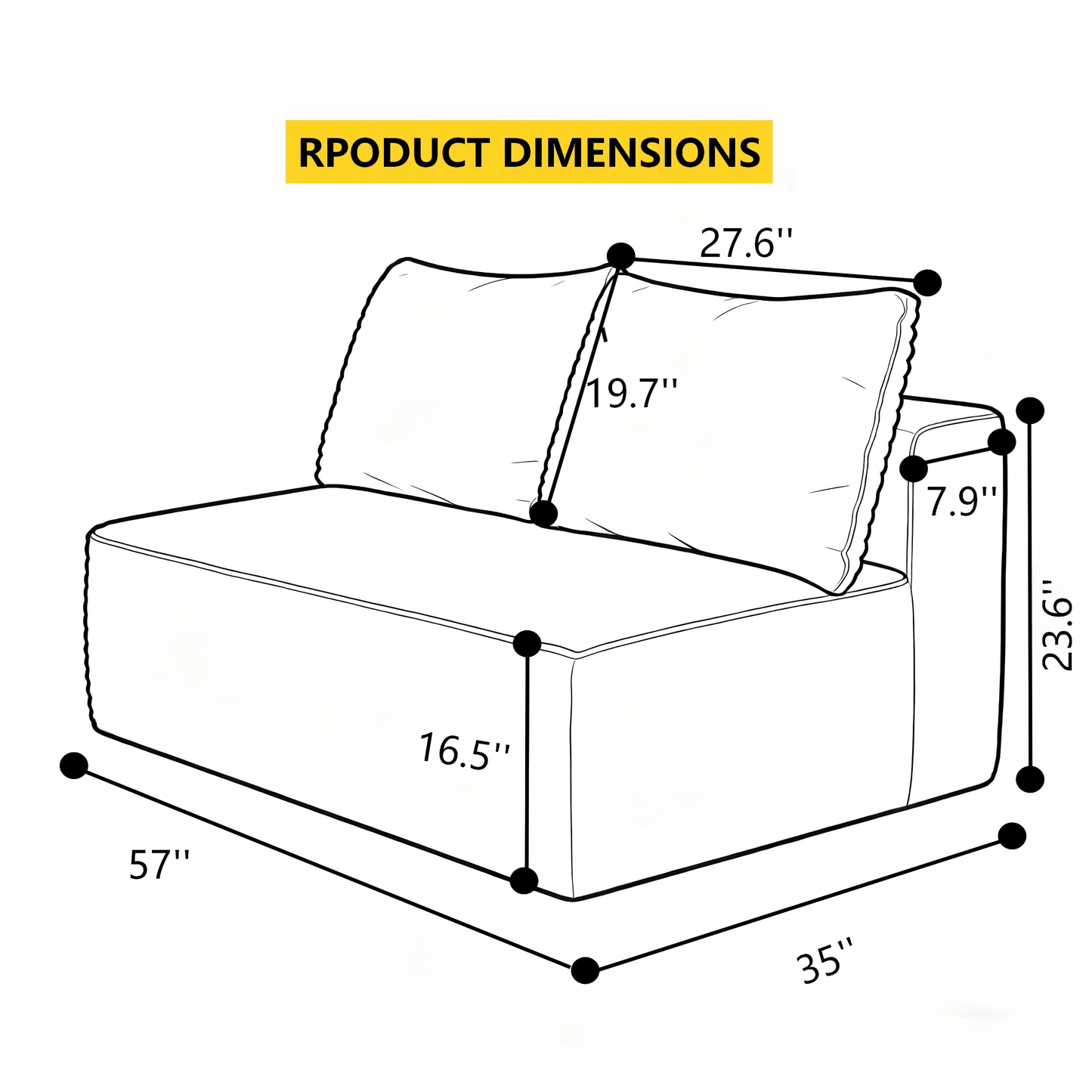 New-69"Cloud Sectional Couch, L-Shape Chaise with R-Shape Chaise with Deep Seat and Comfortable 2 Seater Couch for Modern Living Room,(Plush Fabric),Grey image 9