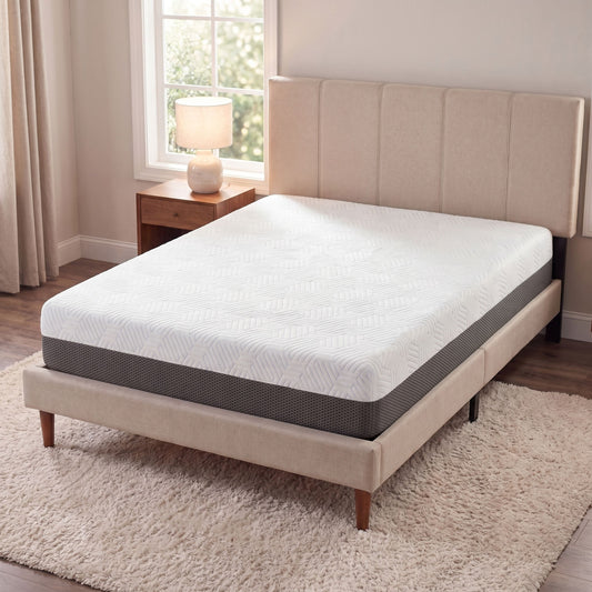 8 Inch Queen Firm Gel Memory Foam Mattress with Temperature Regulating Cover image 1