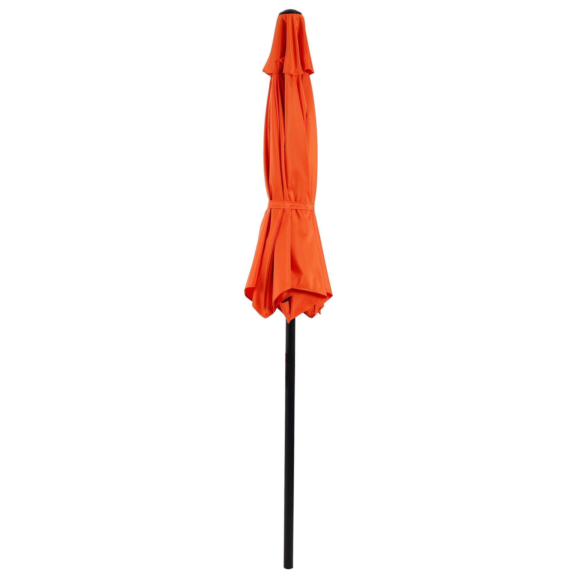 7.5 FT Patio Umbrella, Outdoor Market Yard Umbrella, Sun Shade Umbrella with Push Button Tilt and Crank Mechanism for Garden, Deck, Pool and Backyard, Not Include Umbrella Base, Orange image 2