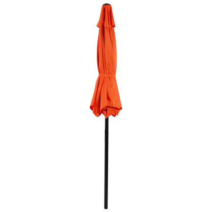 7.5 FT Patio Umbrella, Outdoor Market Yard Umbrella, Sun Shade Umbrella with Push Button Tilt and Crank Mechanism for Garden, Deck, Pool and Backyard, Not Include Umbrella Base, Orange image 2