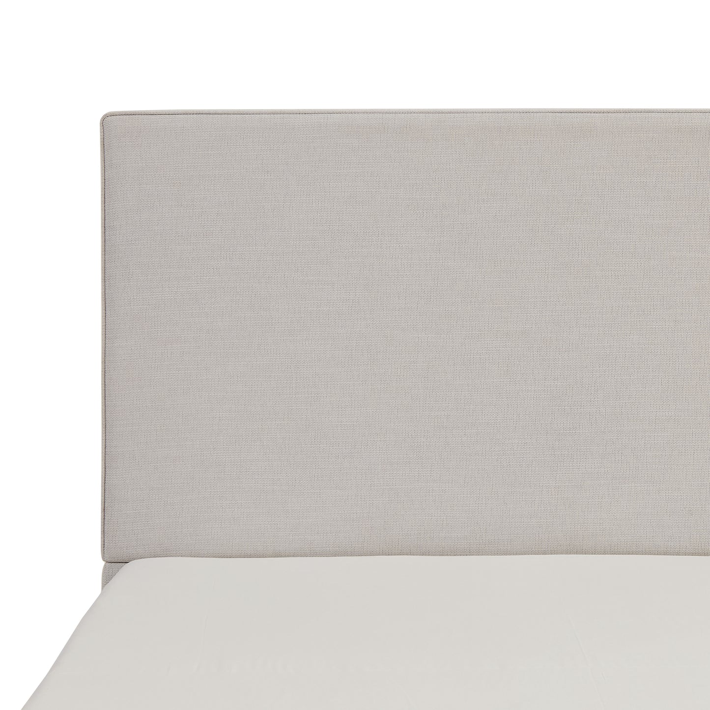 Lucas Tall Headboard Upholstered Bed / 52" High Headboard / Elegant Simplicity / No Box Spring Needed / Easy Assembly / King / Textured Ivory Canvas image 10