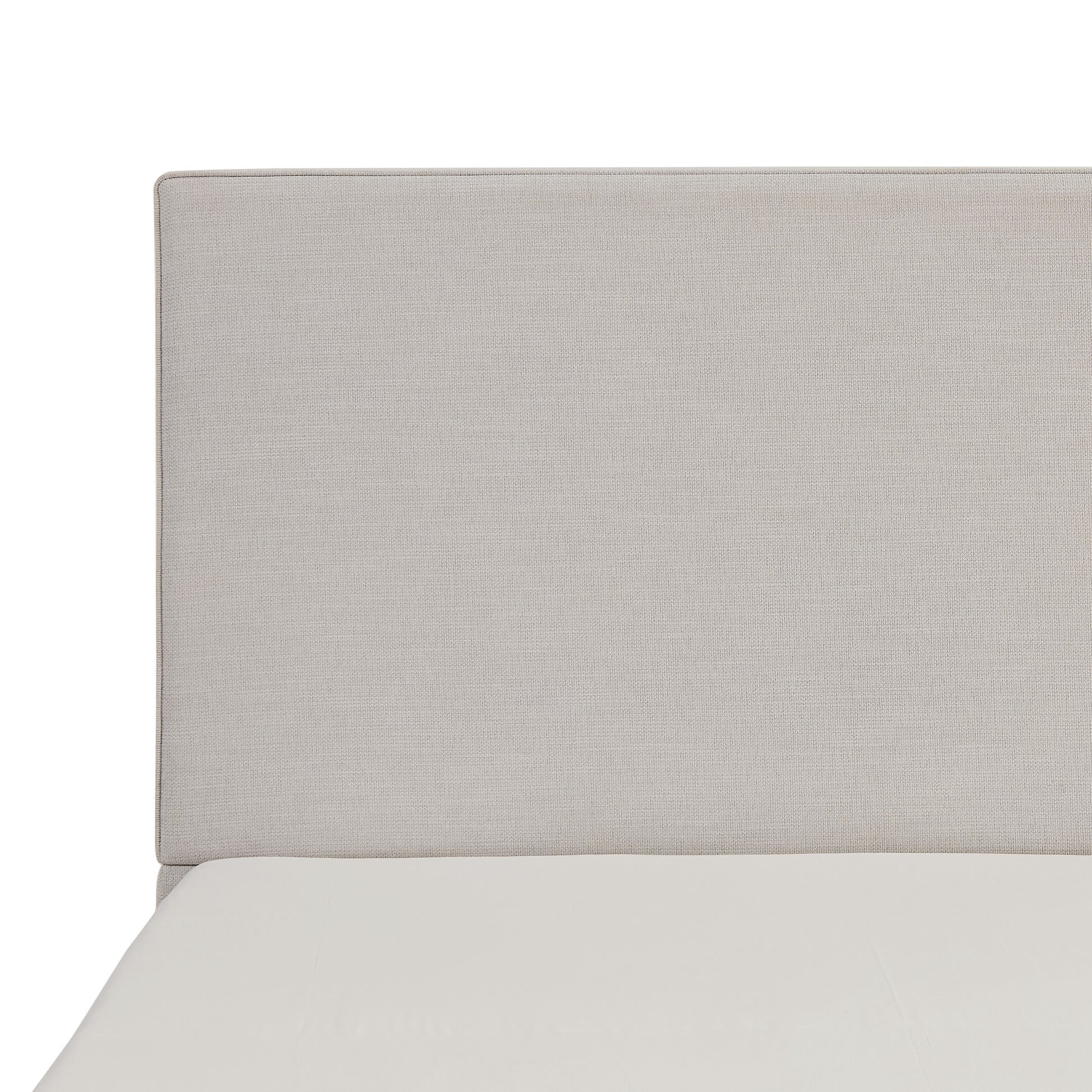Lucas Tall Headboard Upholstered Bed / 52" High Headboard / Elegant Simplicity / No Box Spring Needed / Easy Assembly / King / Textured Ivory Canvas image 10