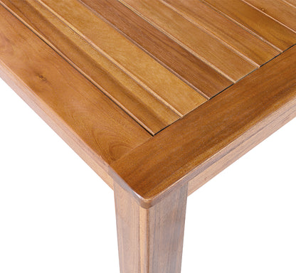 TOPMAX Patio Wooden Dining Table, Outdoor 67"L Rectangular Table for Poolside, Backyard, Garden, Indoor/Outdoor, Natural image 9