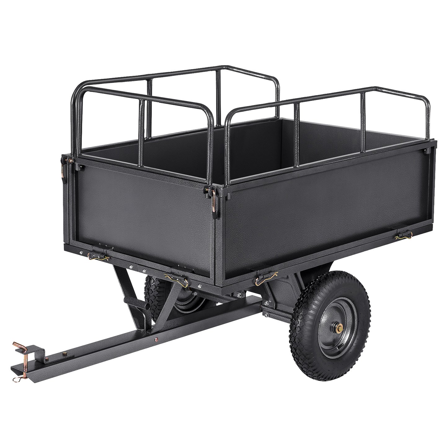 Steel Dump Cart 17 Cu. Ft 600LB for ATV/UTV Trailer Tow Behind Heavy Duty image 1