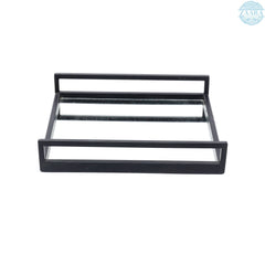Handcrafted Glass With Metal Frame Serving Tray - 20x20x3 Inches | Rustic & Elegant Design for Entertaining-Set of 2