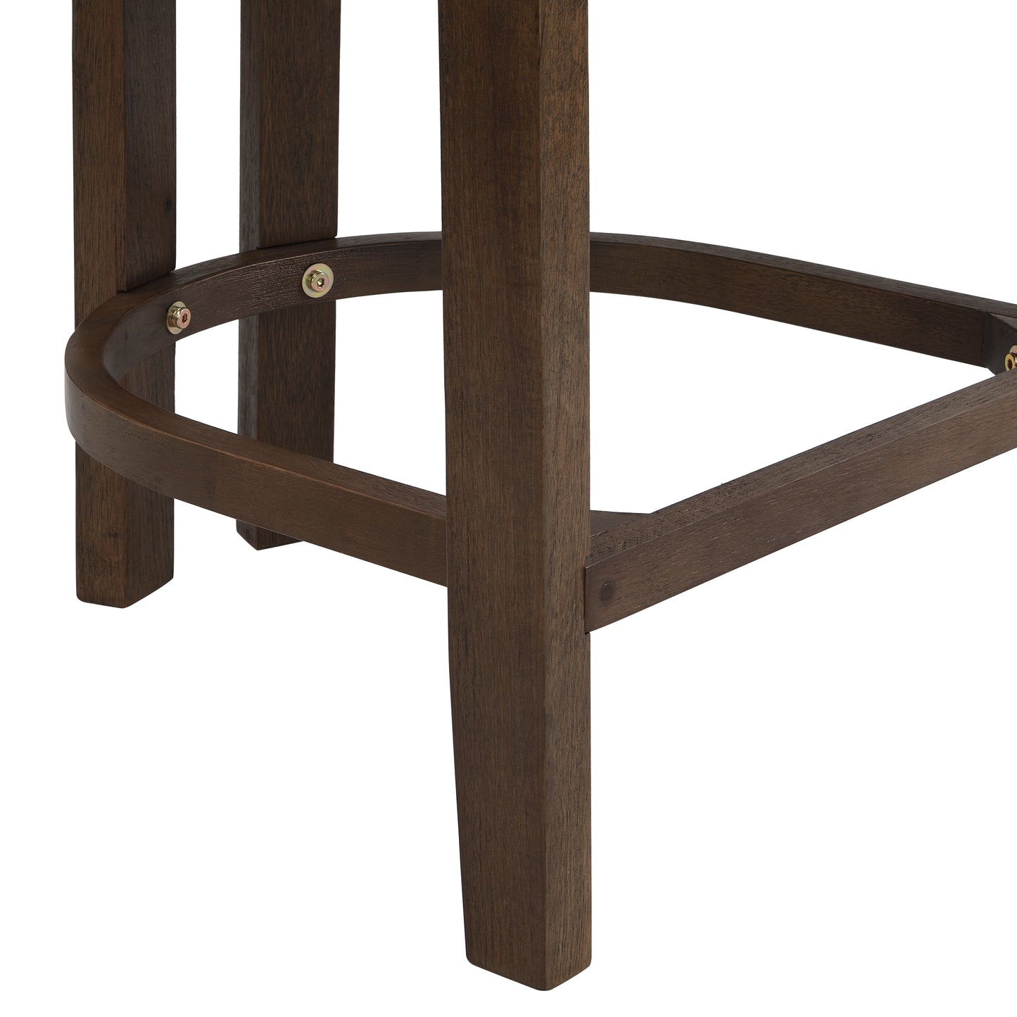 26" Counter Height Bar Stool, Upholstered Counter Stools (Set of 2)-Walnut+Beige image 9