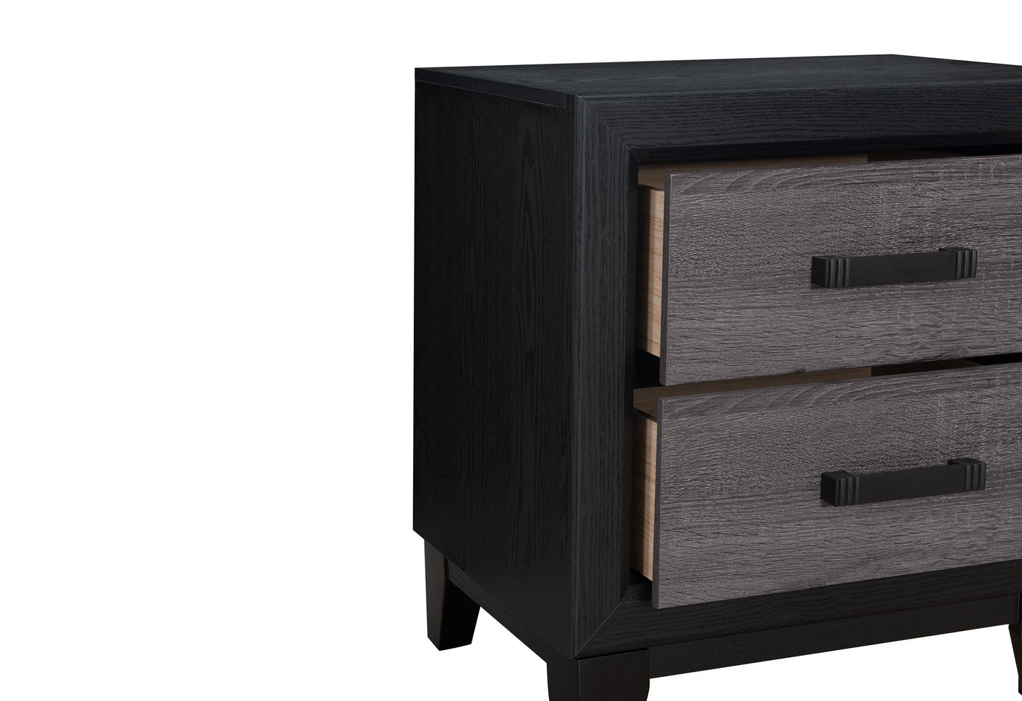 SOLUTO GREY AND BLACK NIGHTSTAND image 3