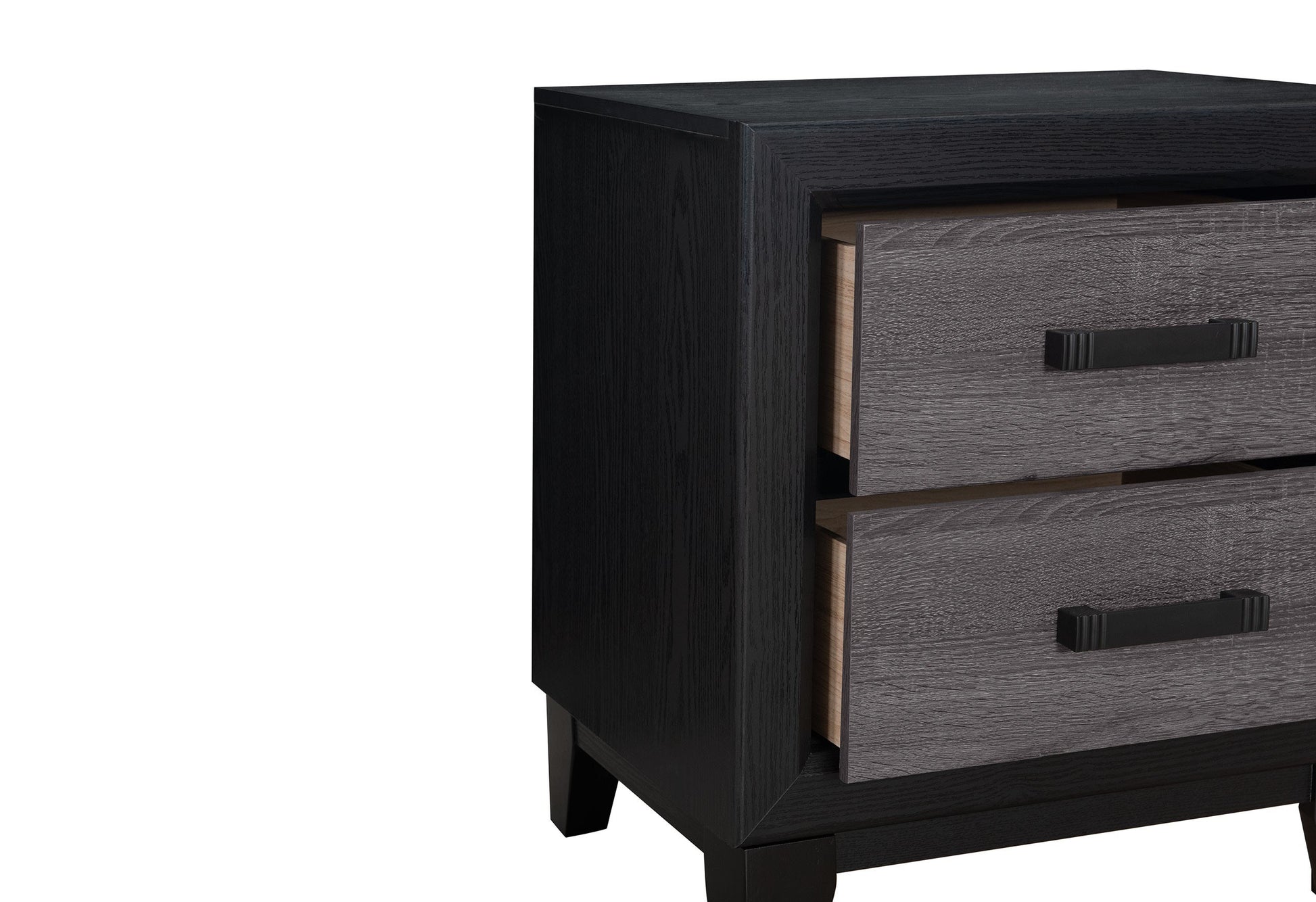 SOLUTO GREY AND BLACK NIGHTSTAND image 3