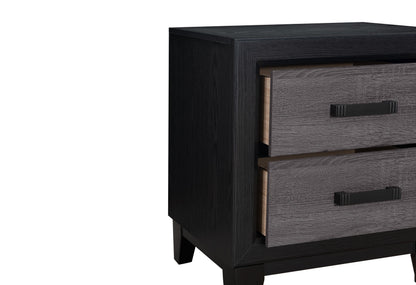 SOLUTO GREY AND BLACK NIGHTSTAND image 3