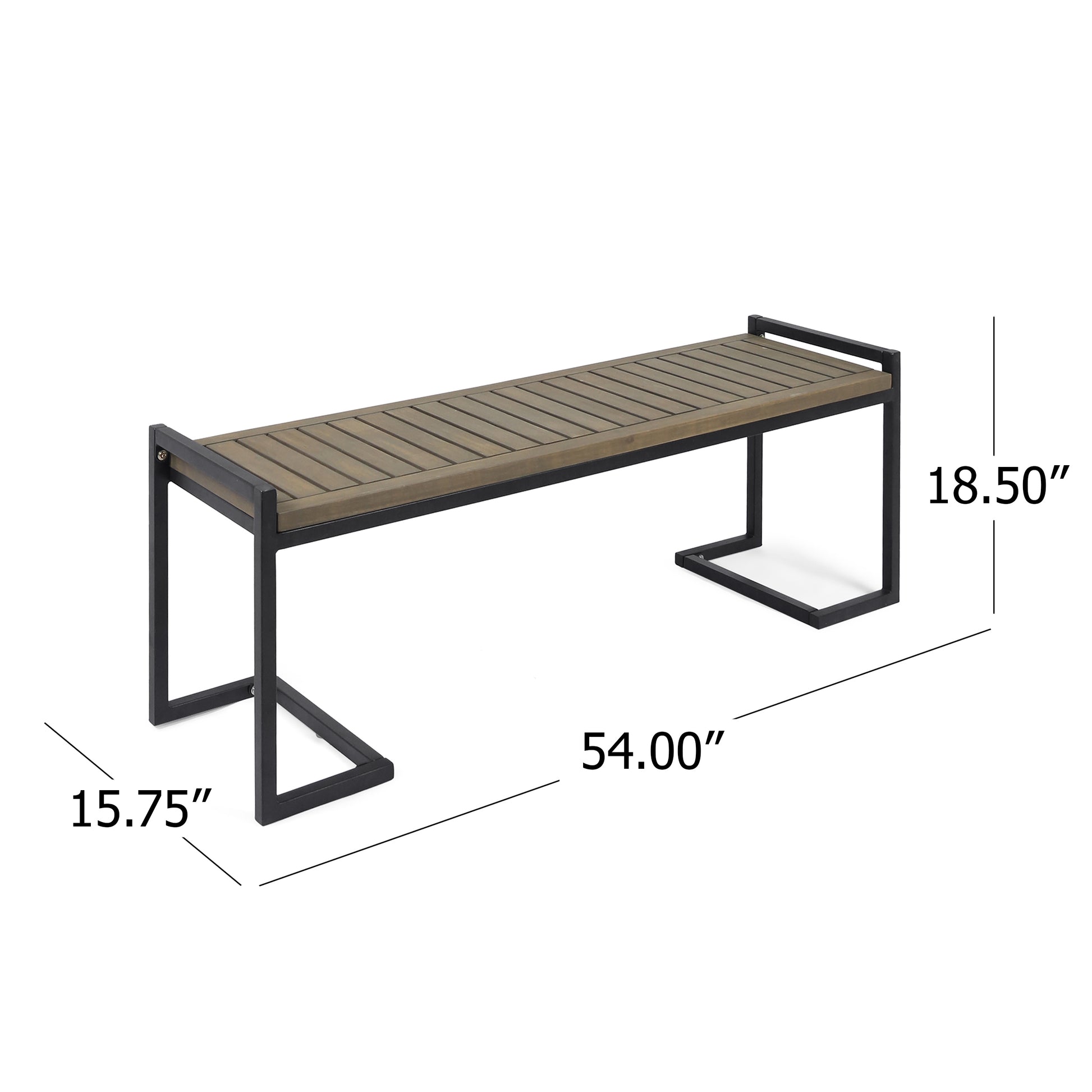 HOPKINS INDUSTRIAL WOOD AND METAL BENCH image 6