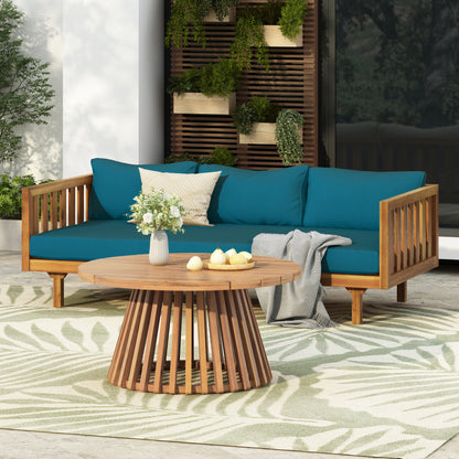 PATIO FURNITRE SETS: CLAREMONT 3 SEATER DAYBED + ACACIA WOOD TABLE image 2