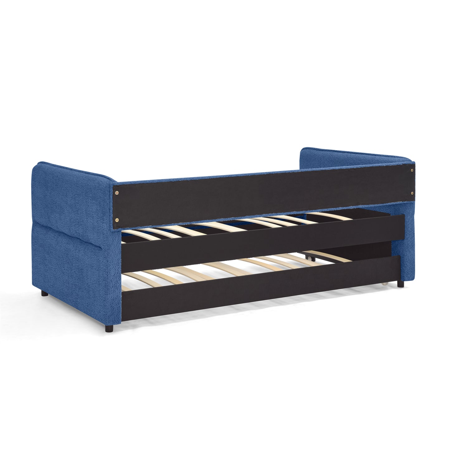Daybed with Twin Size Pop-up Trundle Upholstered Tufted Sofa Bed, Twin Size, Boucle Fabric (83"x43"x29.5") image 9