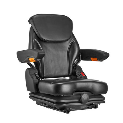 Forklift Seat Fold Down Tractor Suspension Seat Adjustable Back & Headrest image 6