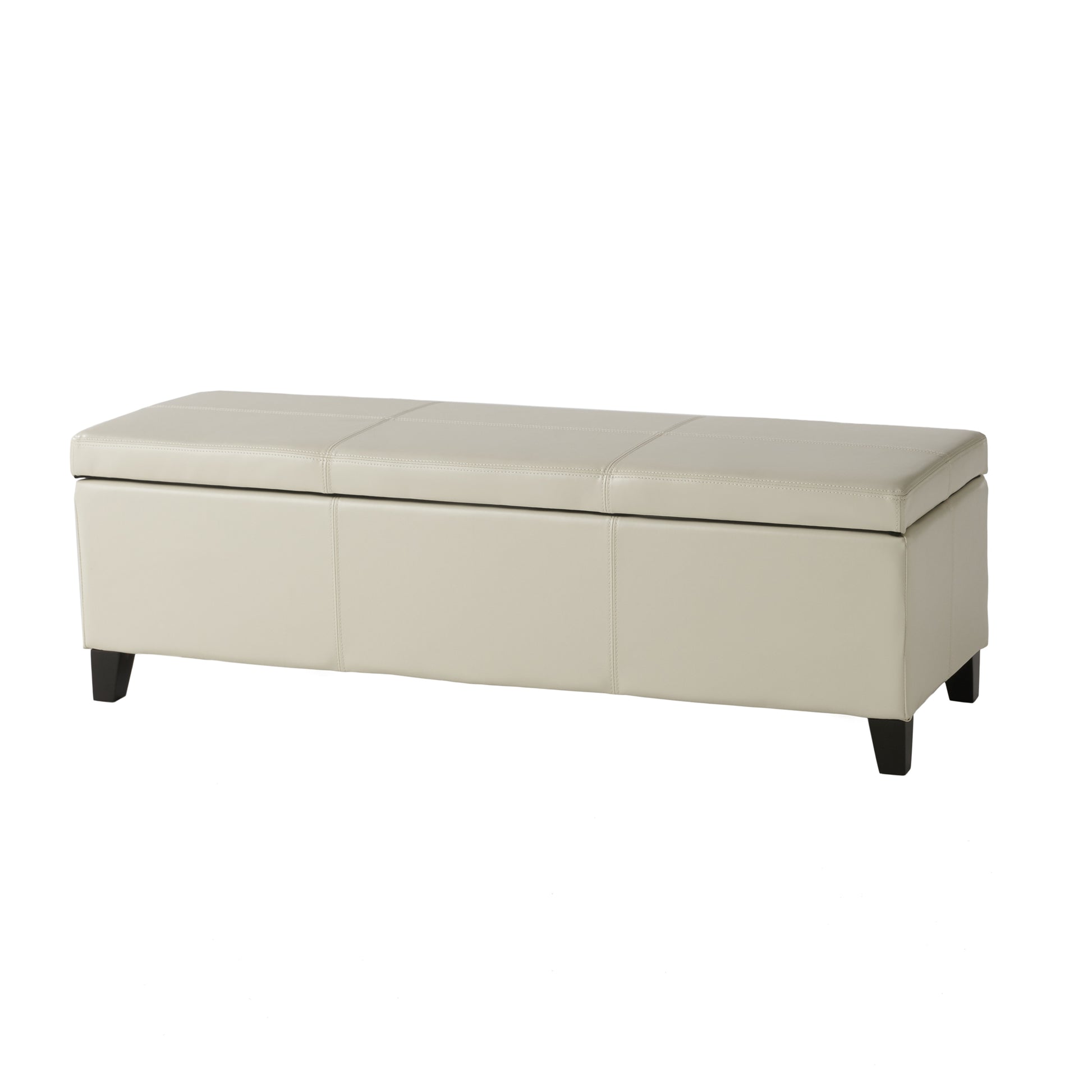Upholstered PU Leather Storage Ottoman, Solid Wooden Legs (old sku 57742.00IVY) image 10