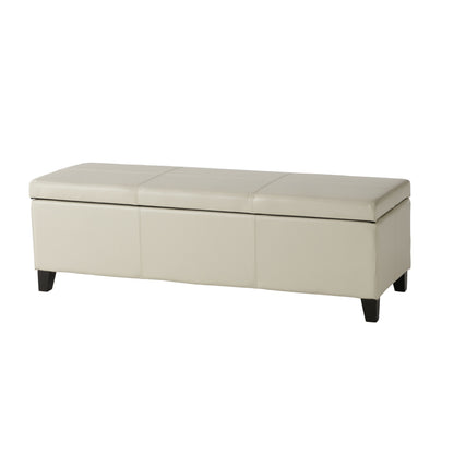 Upholstered PU Leather Storage Ottoman, Solid Wooden Legs (old sku 57742.00IVY) image 10