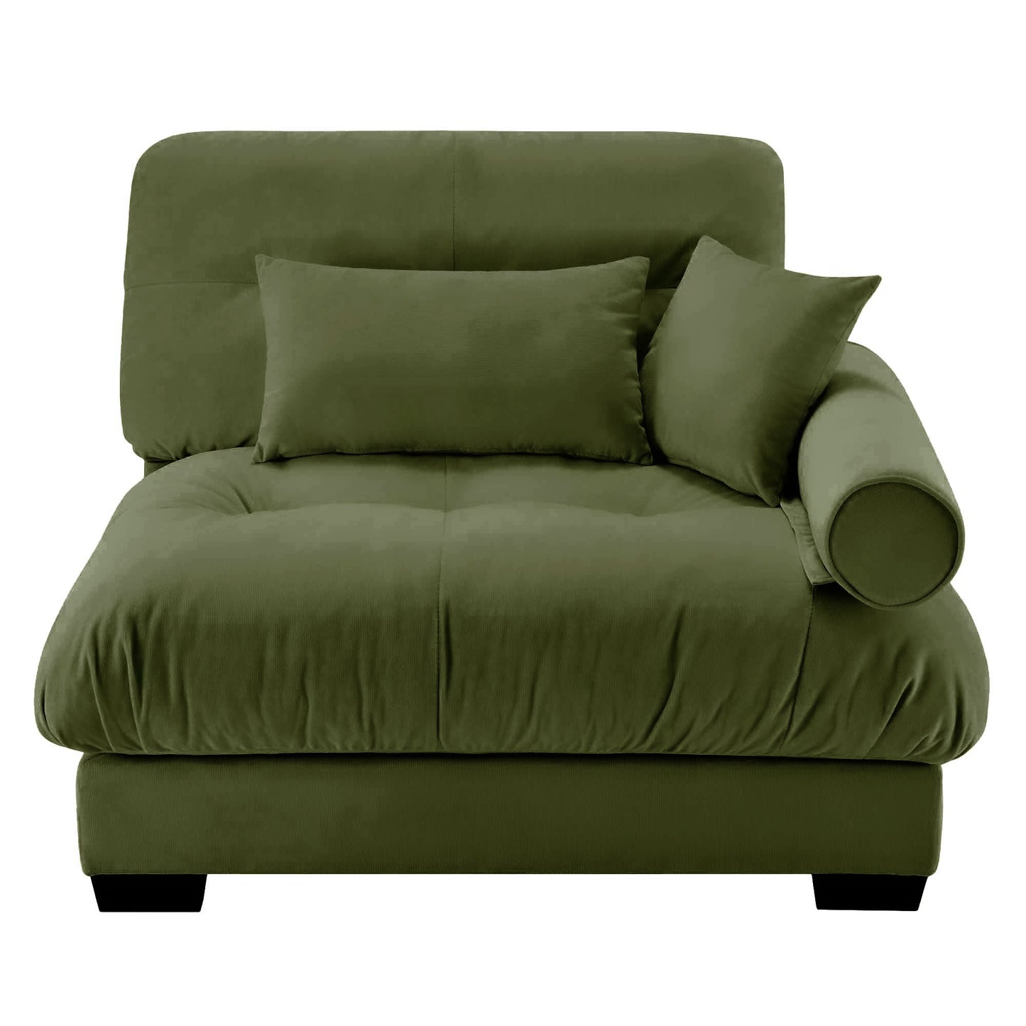 Milano Sofa RSF W/3 pillows - Olive green image 1