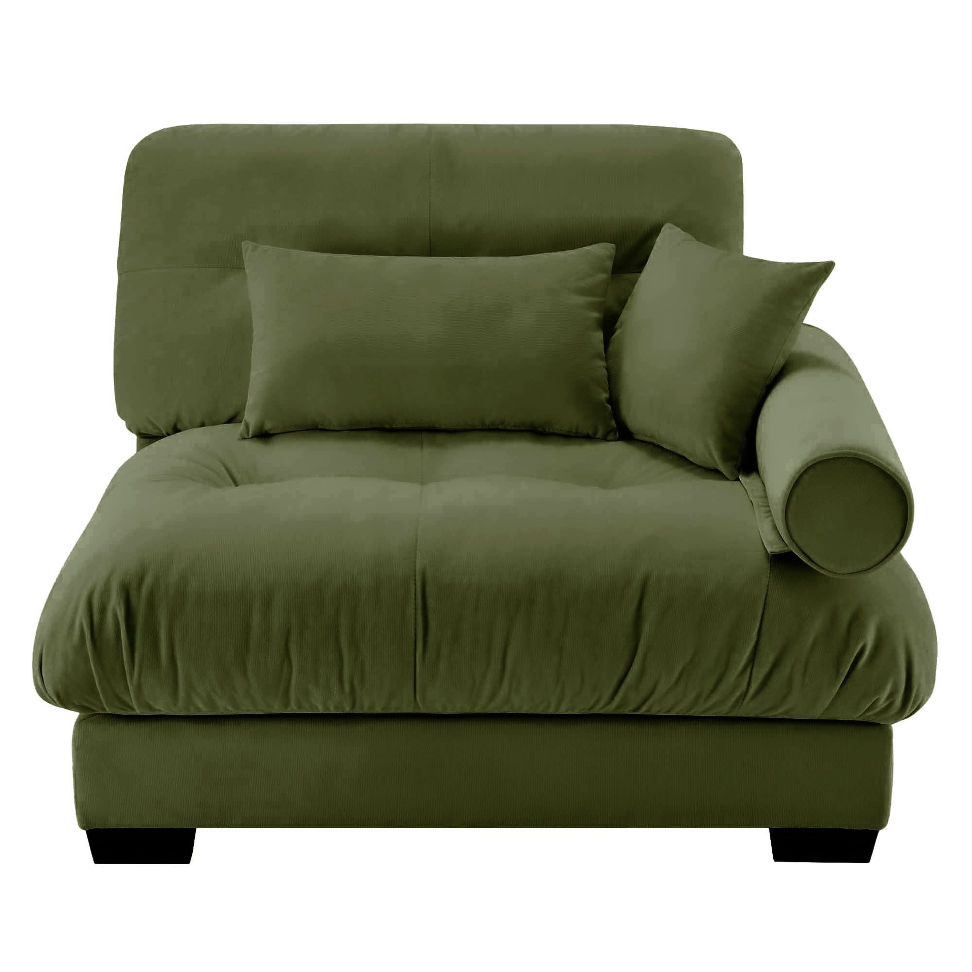Milano Sofa RSF W/3 pillows - Olive green image 1