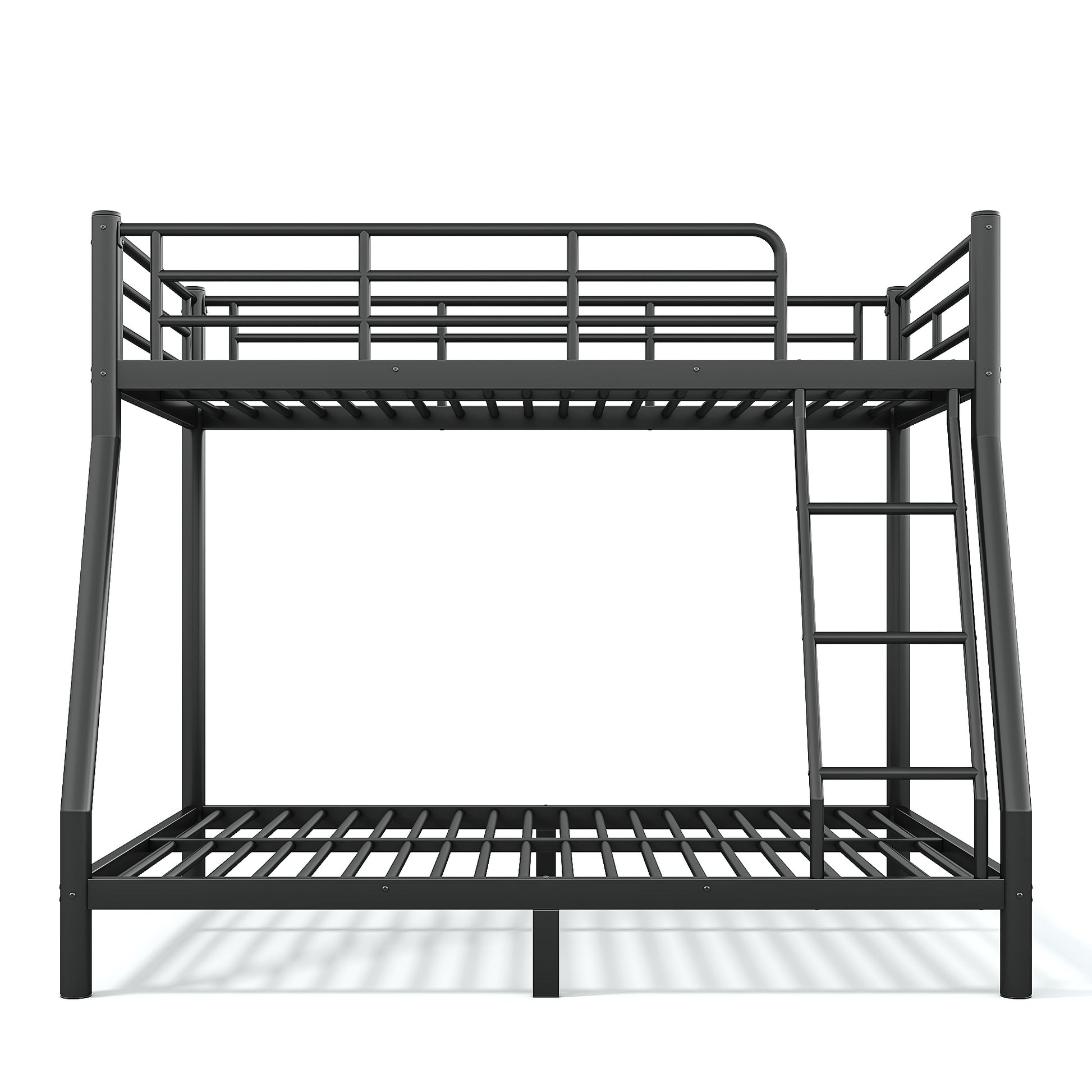 Twin over Full Size Metal Bunk Bed for Teens and Adults,Space-Saving/Noise Reduced/No Box Spring Needed, Round Tube, Black image 10