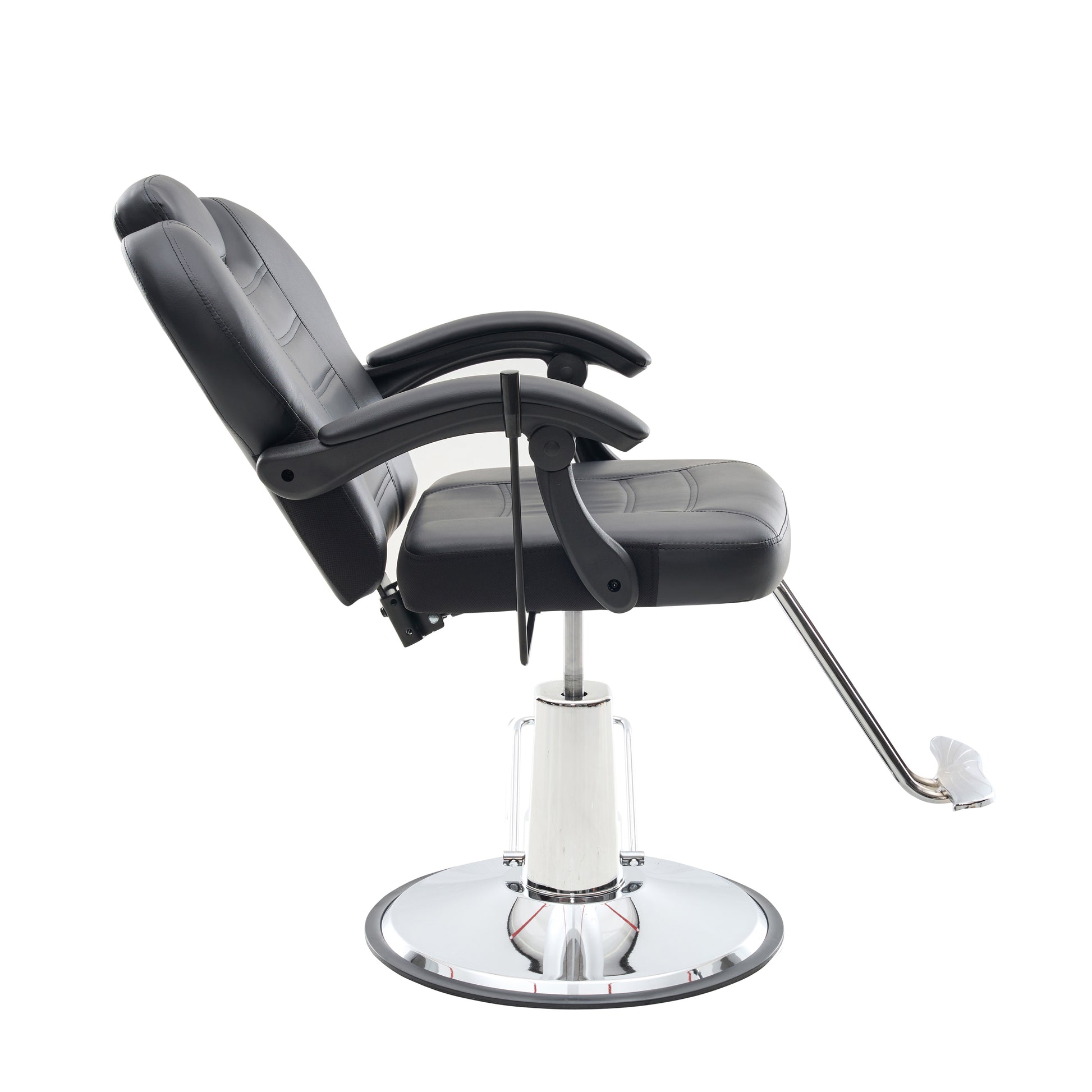 90°-150° Reclining Barber Chairs for Barbershop, Heavy Duty Hydraulic Pump 360°Swivel Salon Chair for Hair Stylist -Black image 10
