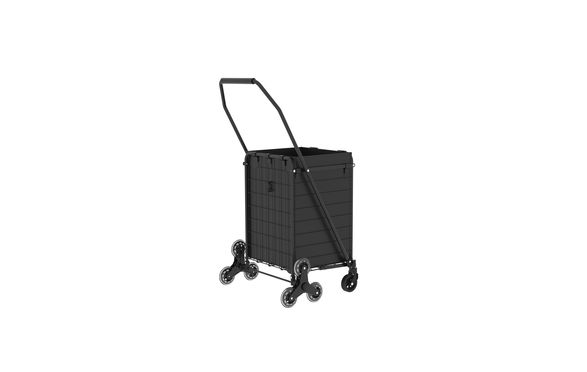Shopping Cart to Go Upstairs,Shopping Cart on Wheels, Foldable Utility Shopping Carts with 360° Rolling Swivel Wheels for Groceries Laundry image 9