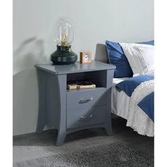 Colt Gray Finish Accent Table