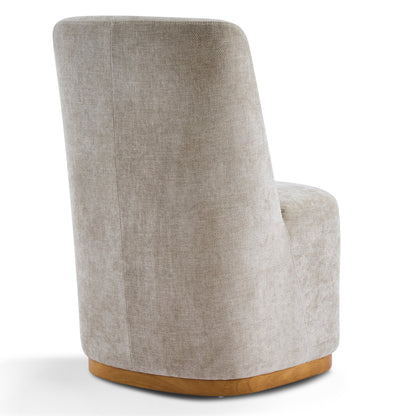 Indoor Dining Chair Set of 2, Modern Upholstered Fabric Chair with Sturdy Rubber Wood Frame, 300lbs Capacity, Creamy Oatmeal Design, Comfortable Seating for Dining Room/Living Area image 10