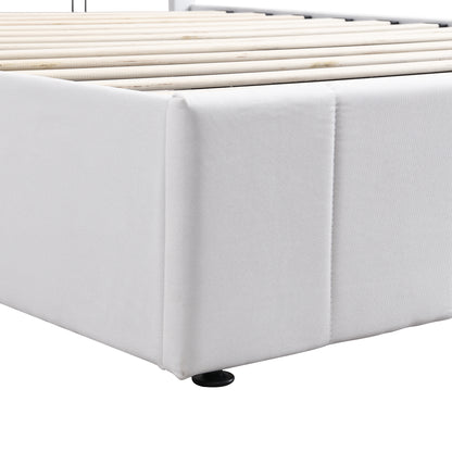 Queen size Upholstered Platform bed with a Hydraulic Storage System - White(OLD SKU: LP000211AAK) image 10