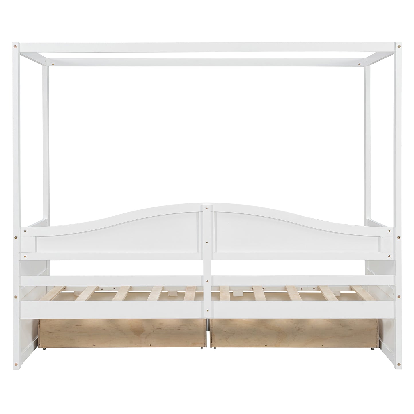 Twin Size Canopy Day Bed with 2 Drawers, White(Old SKU: N708P373435K) image 10