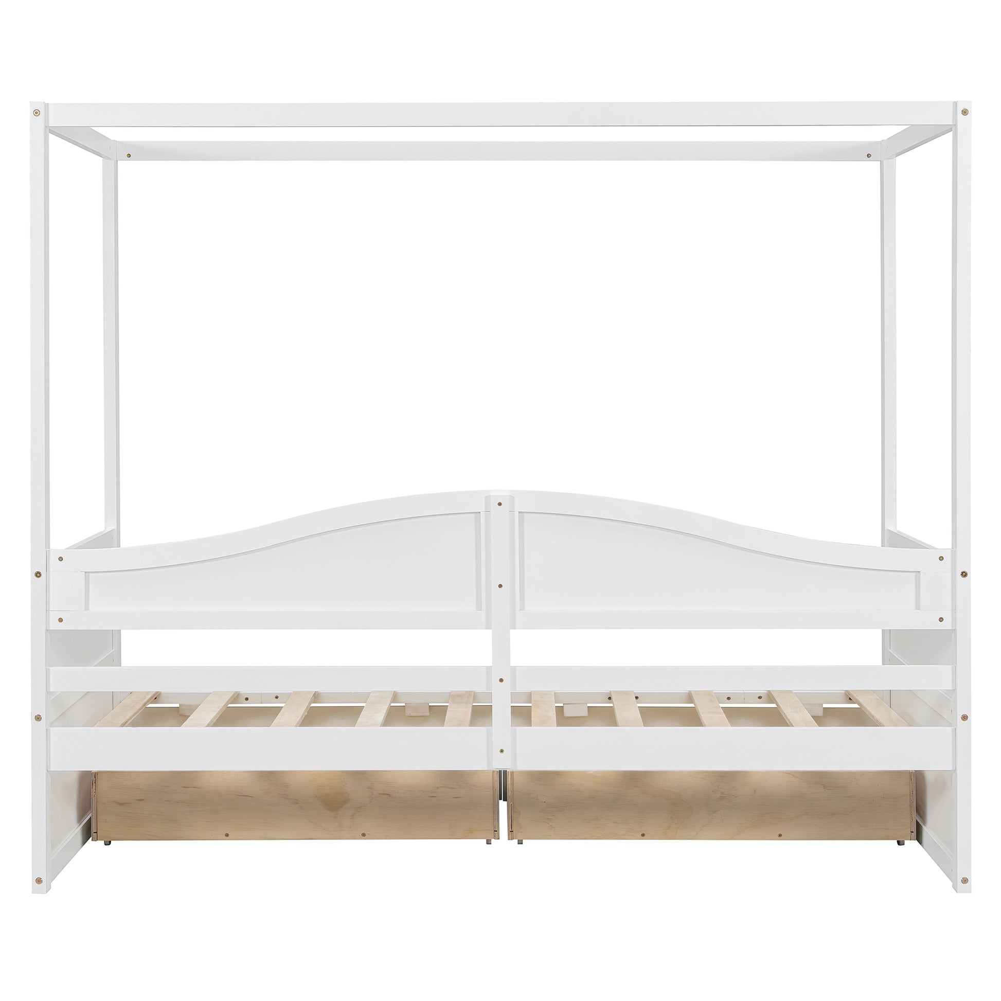Twin Size Canopy Day Bed with 2 Drawers, White(Old SKU: N708P373435K) image 10