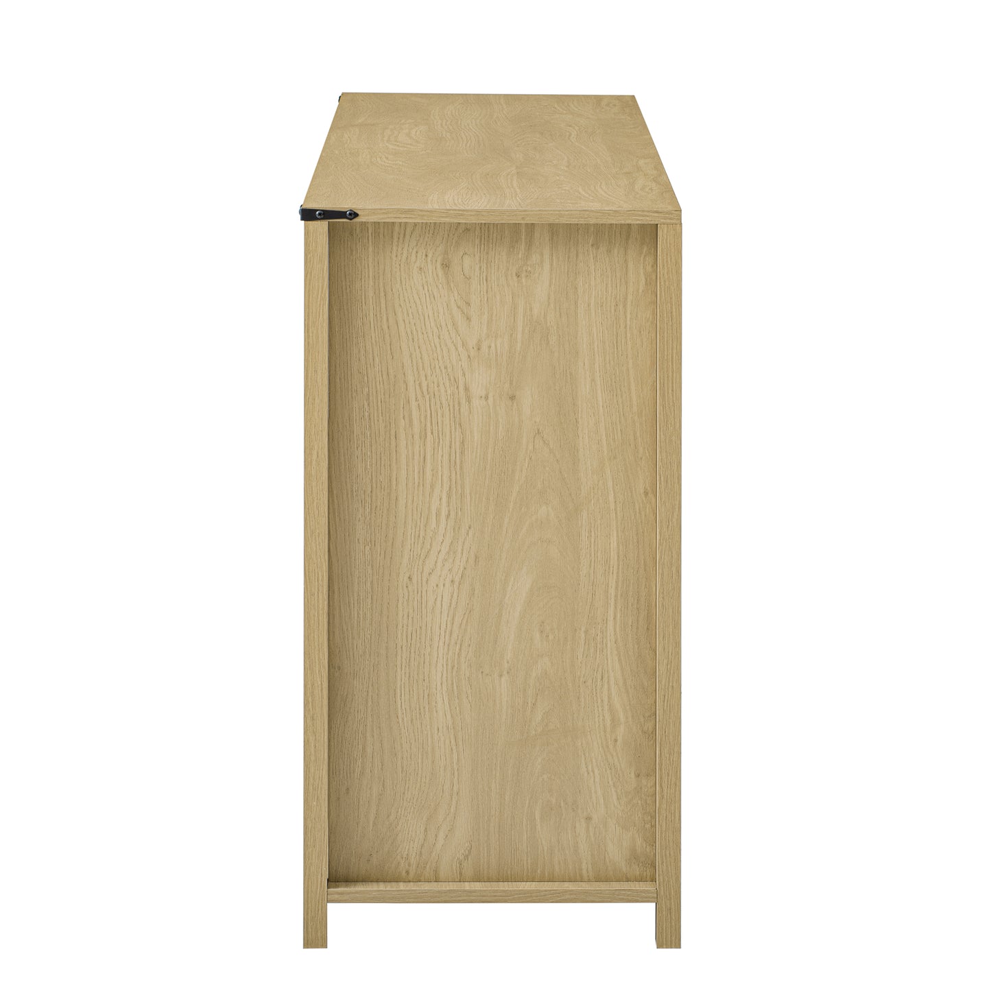 U_STYLE 59.3''Sideboard with Sliding Barn Door and Mesh Panels,Farmhouse Buffet with Open Storage,Suitable for Living Room, Hallway, Balcony,Kitchen, Office image 11