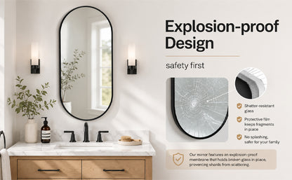 BLACK PVC frame mirror 16X36 INCH image 4