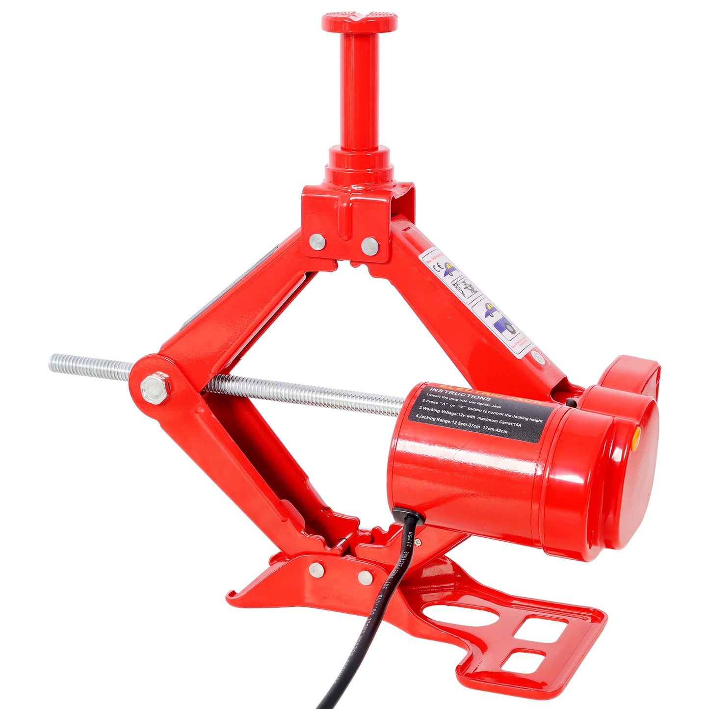 3Ton 12V Electric Car Scissor Jack Kit, Heavy Duty Portable Auto Lift Floor Jack, Roadside Emergency Tire Changing Tool for Sedans & SUVs image 8