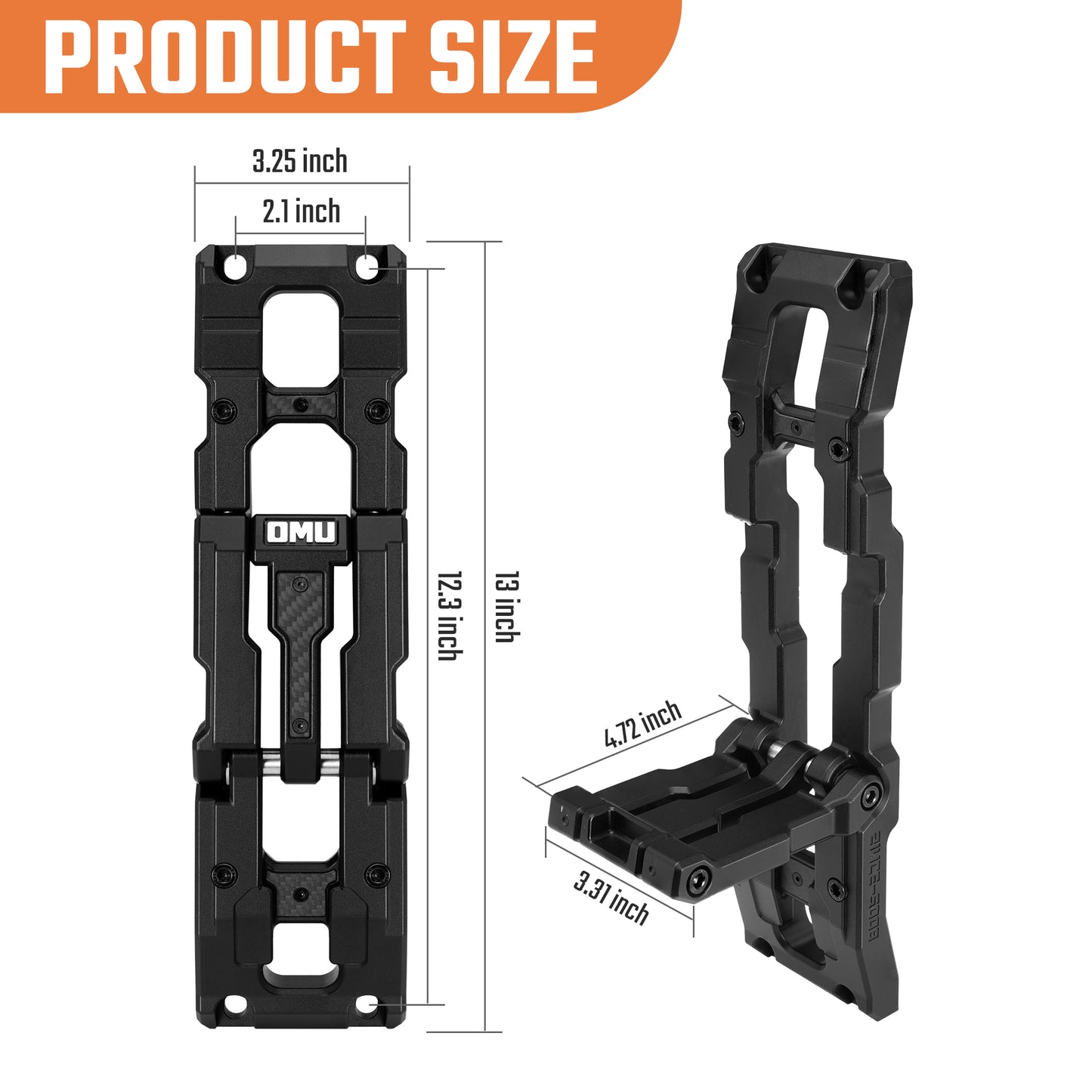 OMU Genesis Series Door Hinge Step Aluminum Door Hinge Step Folding Foot Pedal Side Ladder Compatible with 2007-2017 Jeep Wrangler JK,2018-2026 Jeep Wrangler JL & 2020-2026 Jeep Gladiator image 6