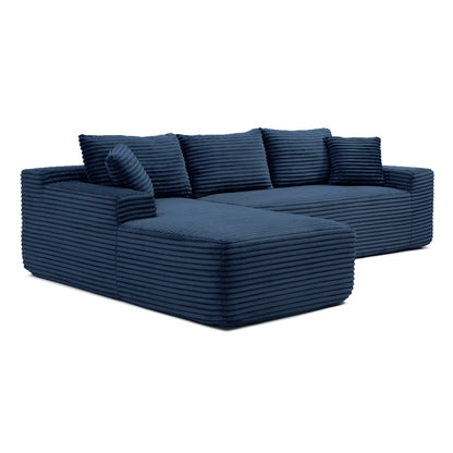 105'' Modular Sectional Sofa, Cloud Sectional Couch with Deep Seat, Modern Modular L-Shape Sofa Couch with Chaise,Upholstered Couches for Living Room Bedroom,No Assembly, (Blue) image 9