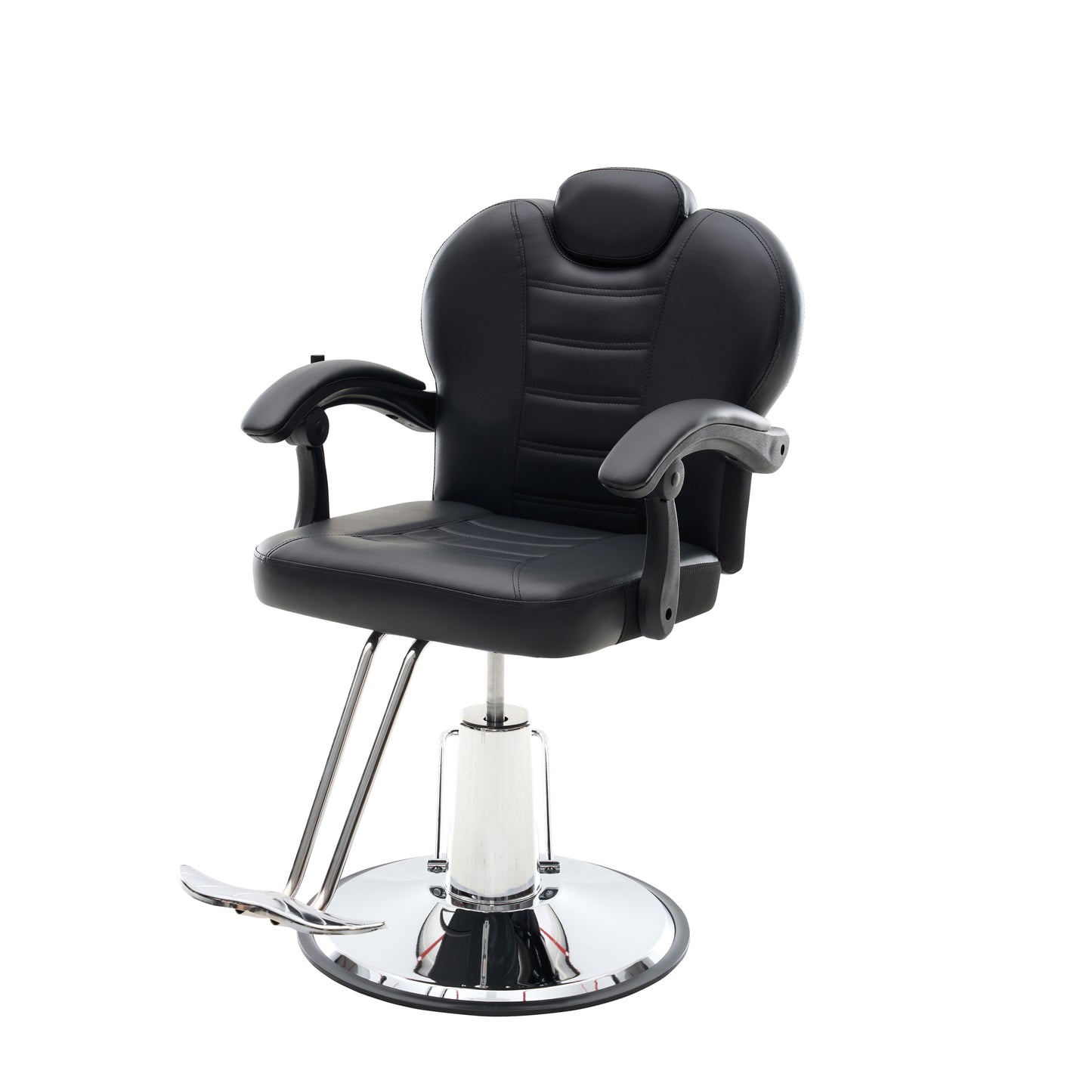 90°-150° Reclining Barber Chairs for Barbershop, Heavy Duty Hydraulic Pump 360°Swivel Salon Chair for Hair Stylist -Black image 6