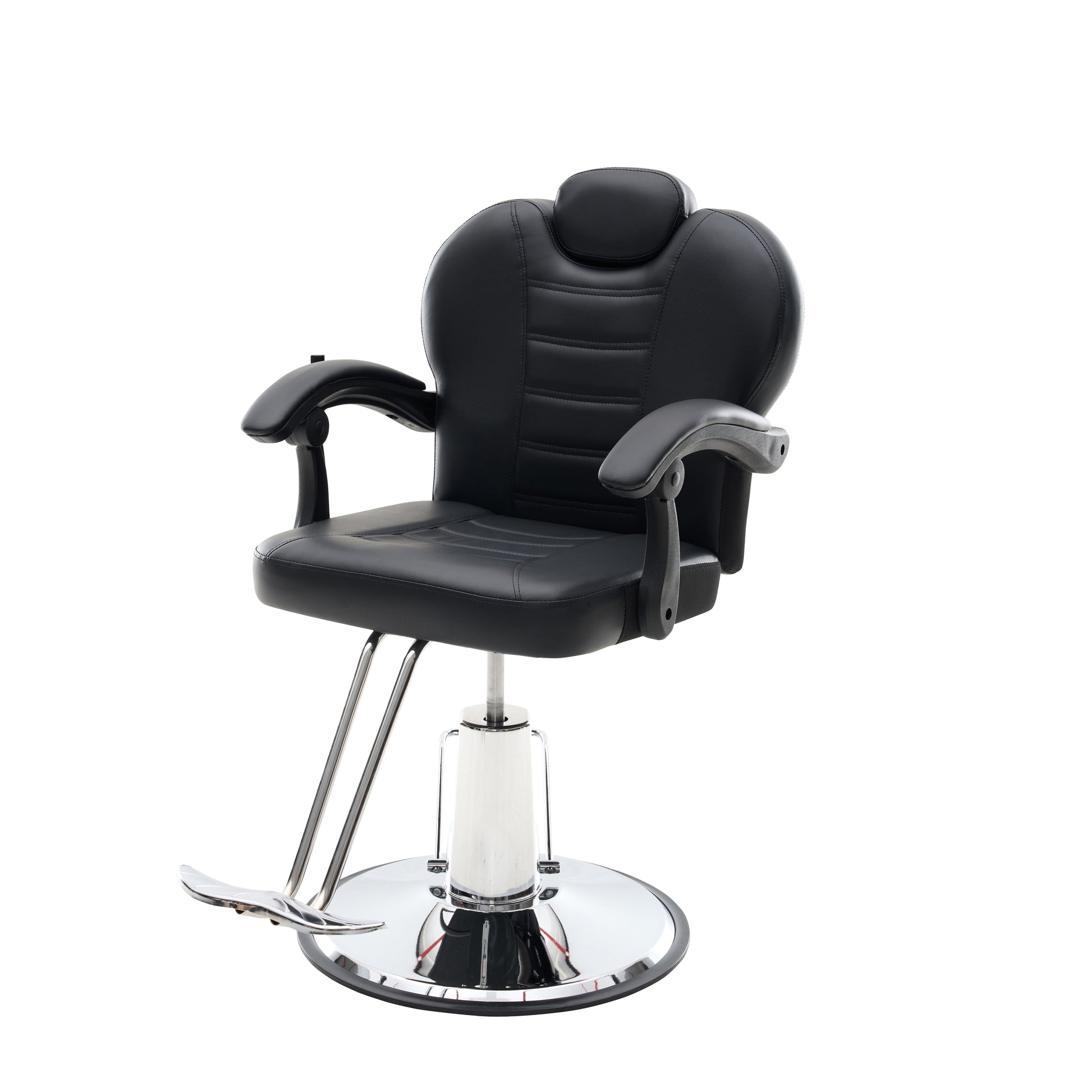 90°-150° Reclining Barber Chairs for Barbershop, Heavy Duty Hydraulic Pump 360°Swivel Salon Chair for Hair Stylist -Black image 6