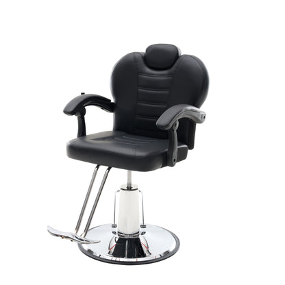 90°-150° Reclining Barber Chairs for Barbershop, Heavy Duty Hydraulic Pump 360°Swivel Salon Chair for Hair Stylist -Black image 6