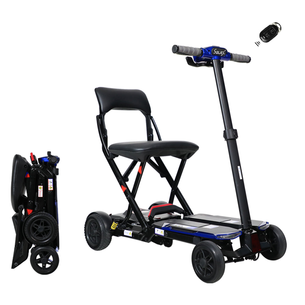 SOLAX 4-Wheel Remote Folding Mobility Scooter for Adults and Seniors, super lightweight and compact plus NFC Electric Foldable Mobility Scooter With Suspenion capacity. image 1