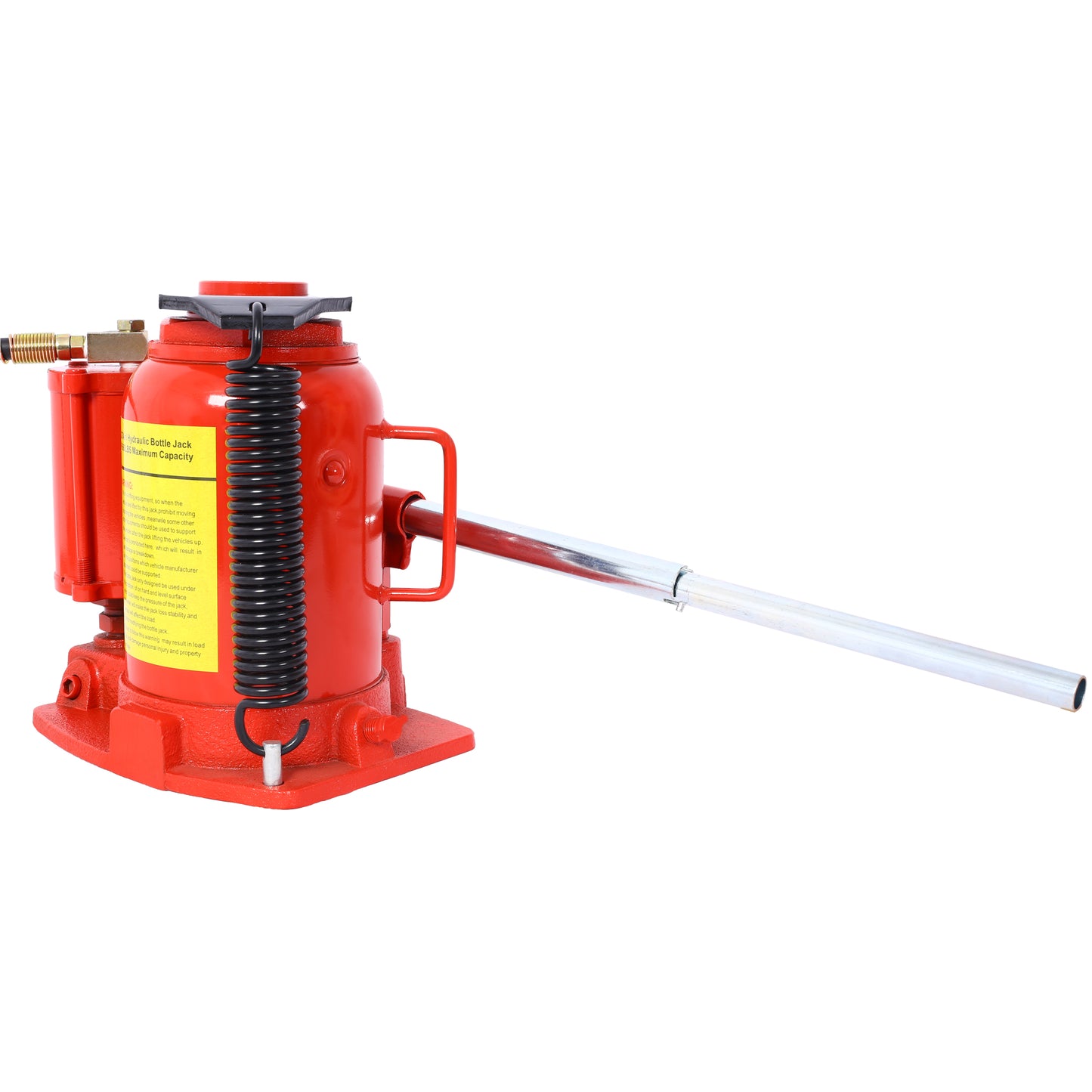 Air Hydraulic Bottle Jack, 32 Ton/70550LBS LBS All Welded Bottle Jack, 10-16.3 inch Lifting Range, Manual Handle and Air Pump, for Car, Pickup, Truck, RV, Auto Repair, Industrial Engineering,Red image 5