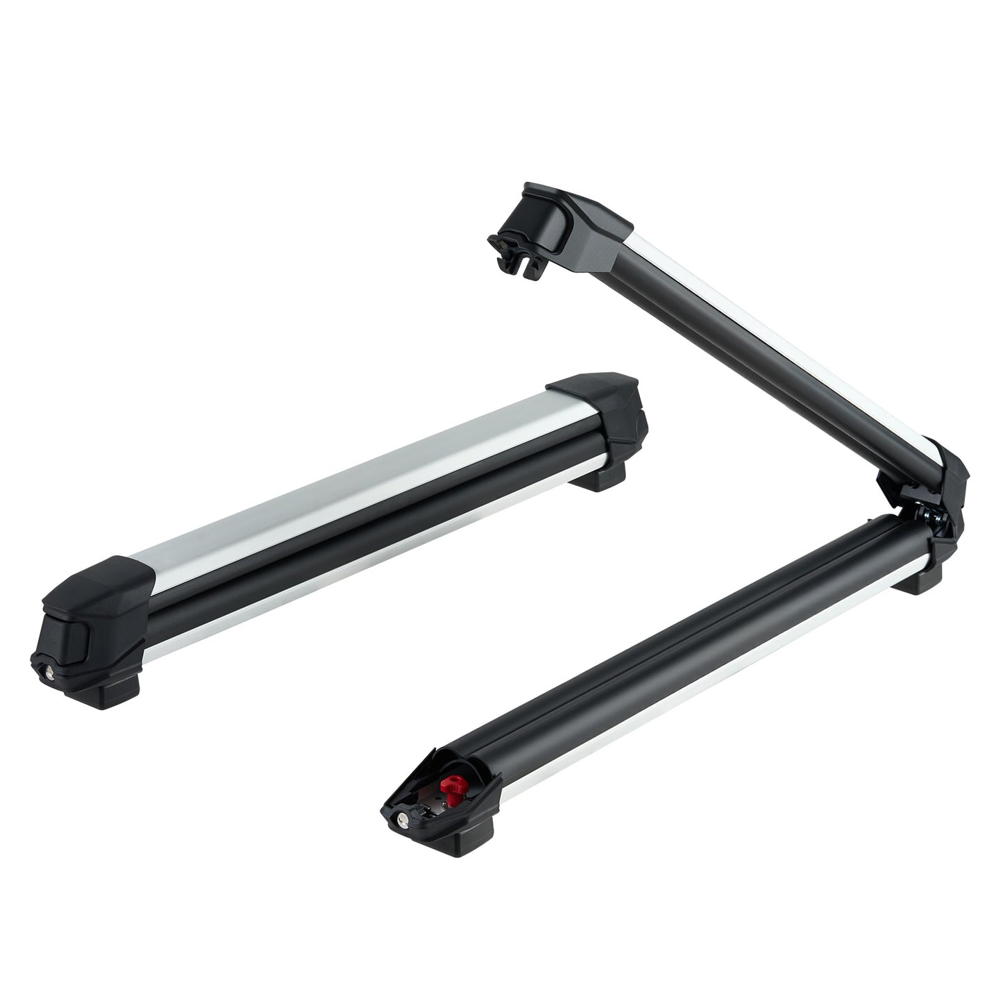 Ski & Snowboard Roof Rack, Carry up to 6 Pairs of Skis or 4 Snowboards, 2 PCS Aluminum Universal Car Roof Rack with Lock & Rubber Padding, Carrier for Fishing Rod, Fit Most Slotted Crossbars image 7